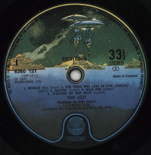 Thin Lizzy Fighting LP レコード Thin Lizzy – Fighting – Vinyl (LP, Album, Reissue), 1978